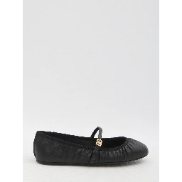 Leather ballet flats