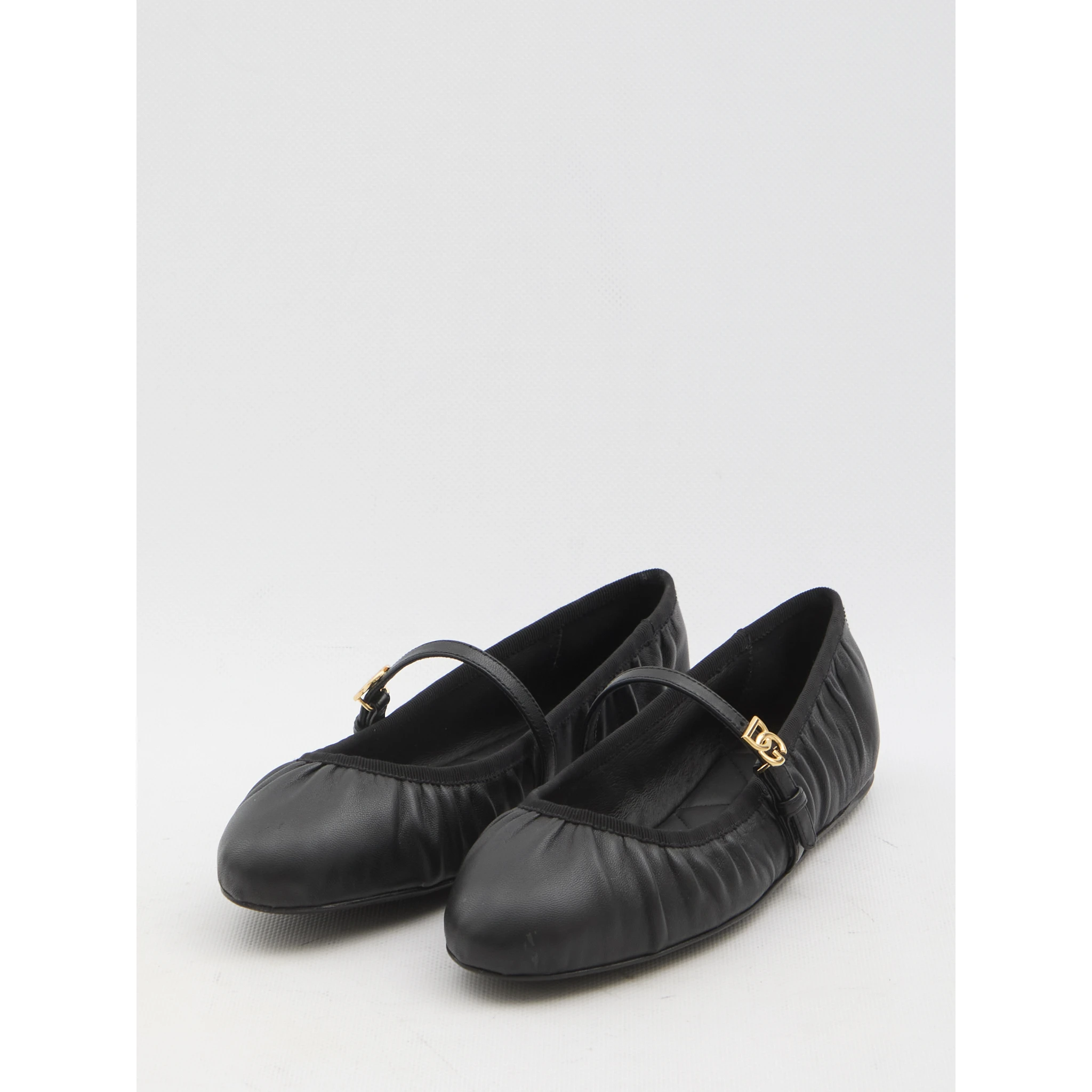 Leather ballet flats