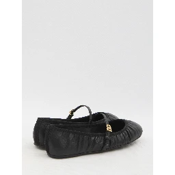 Leather ballet flats