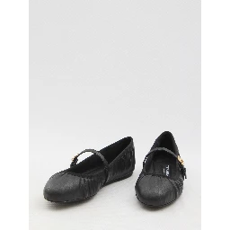 Leather ballet flats