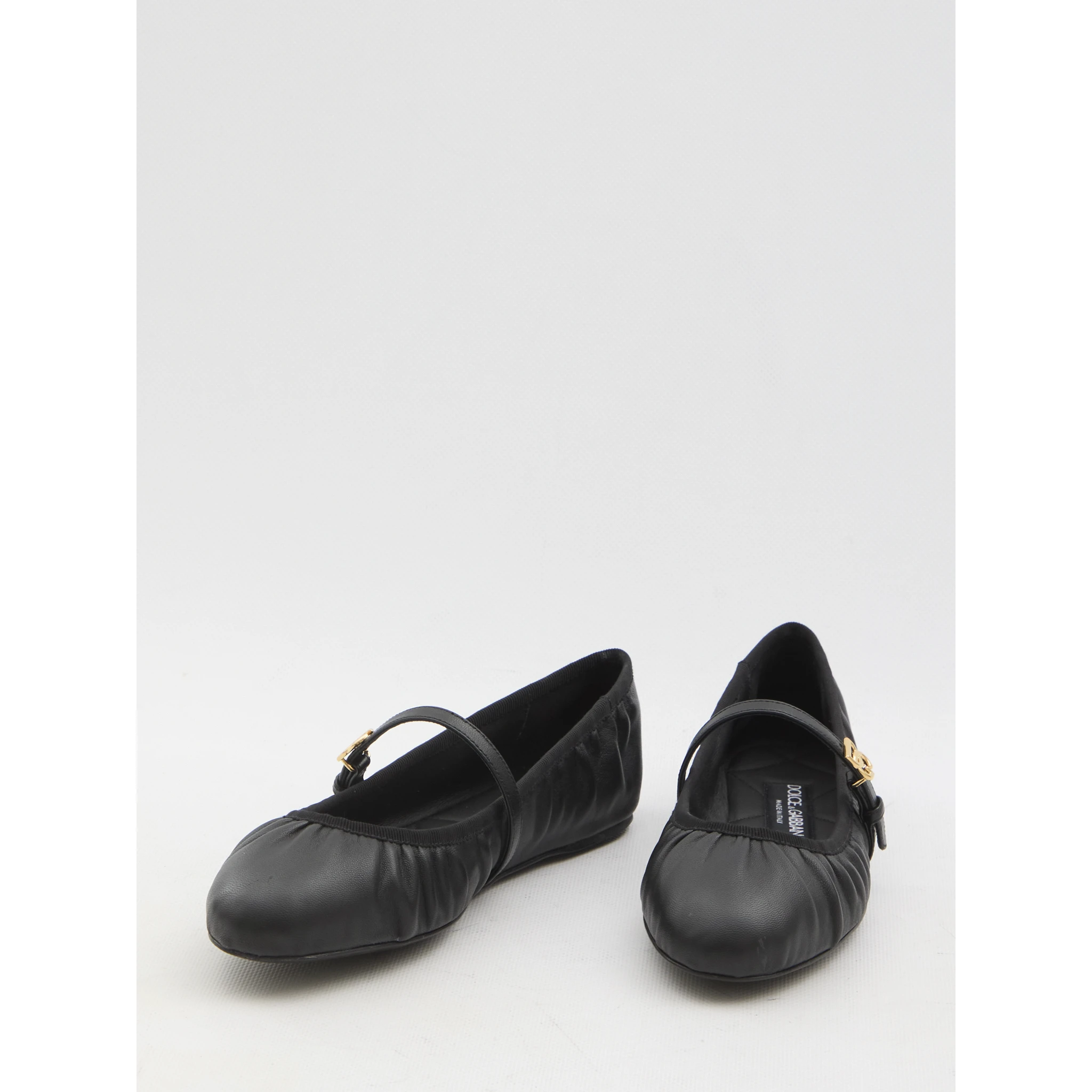Leather ballet flats