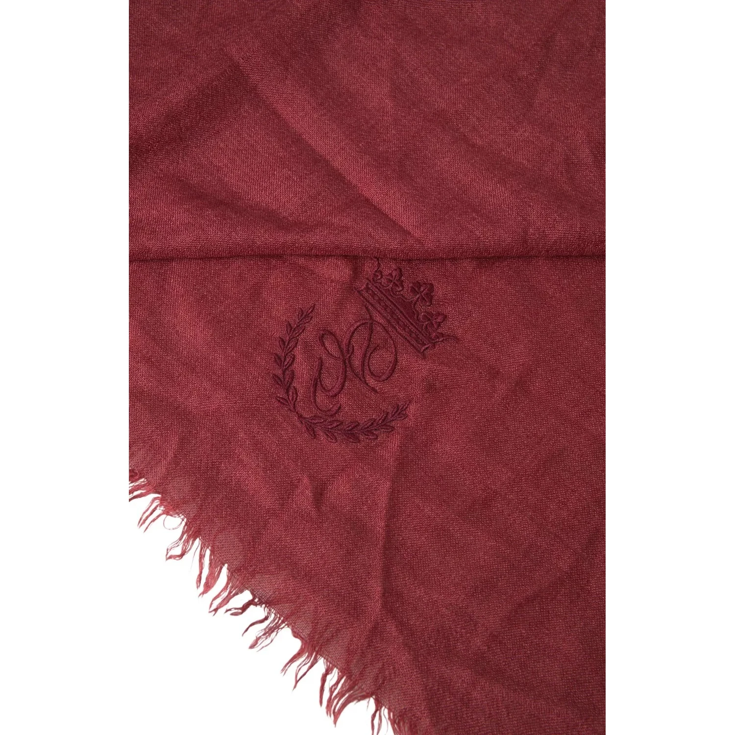 Maroon Cashmere Knit Wrap Shawl Fringe Scarf