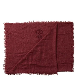 Maroon Cashmere Knit Wrap Shawl Fringe Scarf