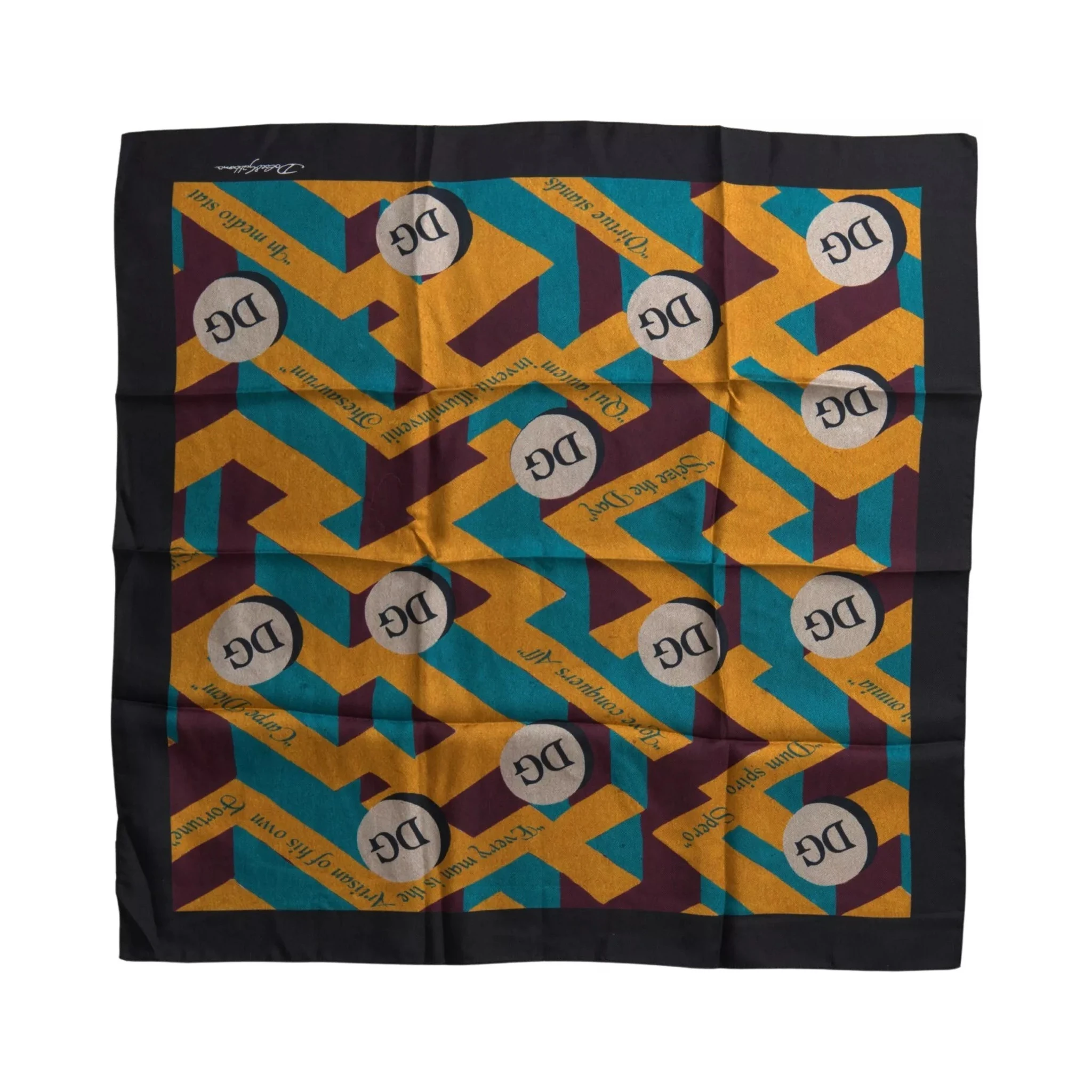 Multicolor Printed Square Handkerchief Scarf