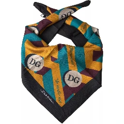 Multicolor Printed Square Handkerchief Scarf