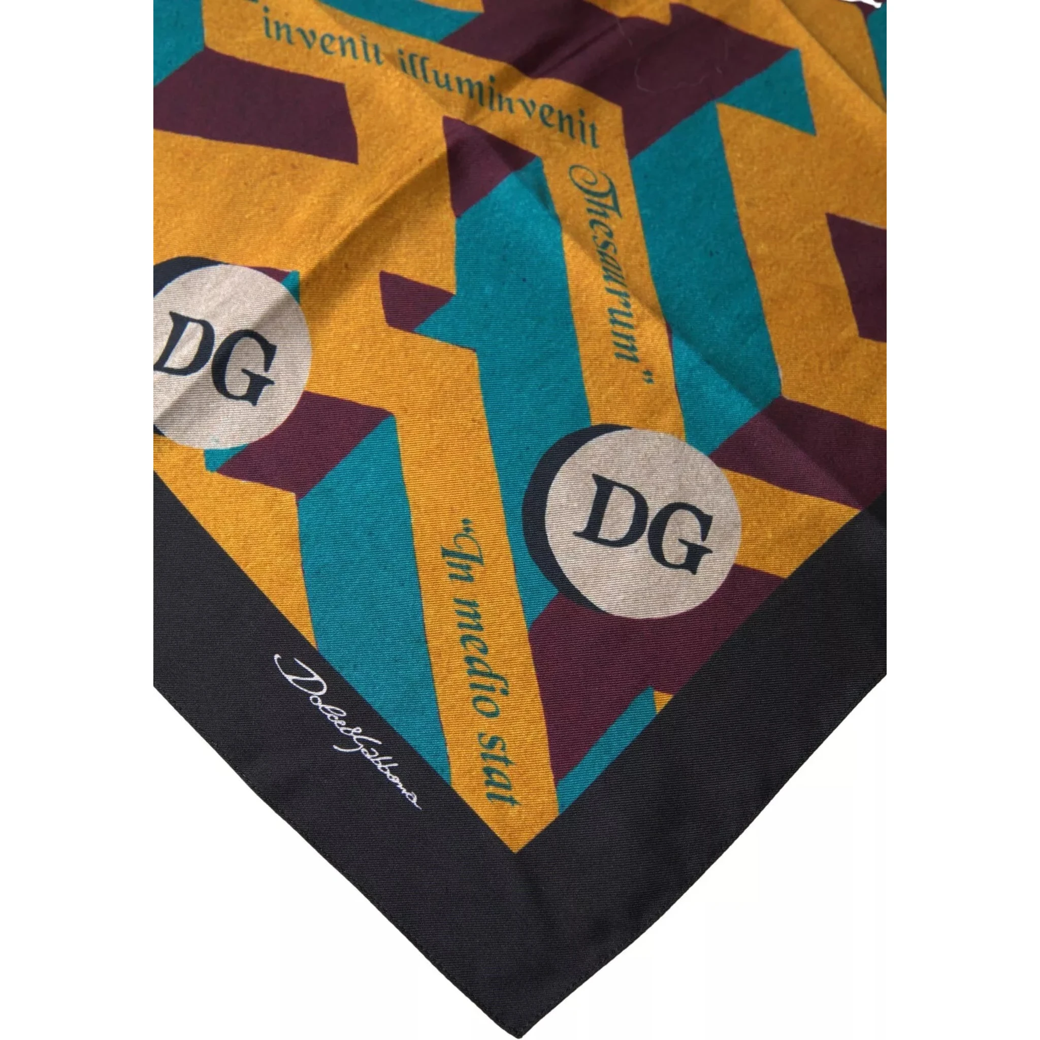 Multicolor Printed Square Handkerchief Scarf