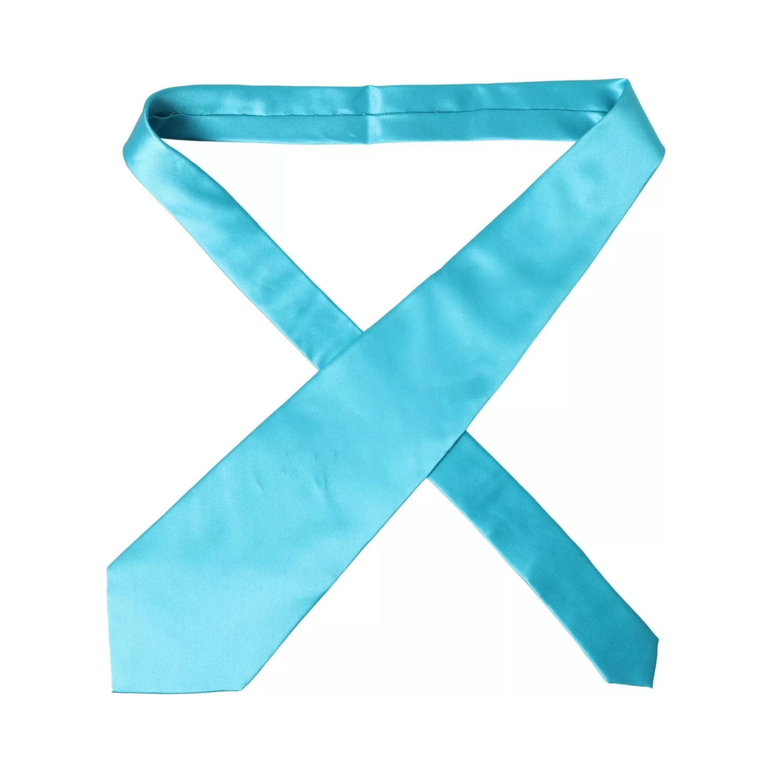 Light Blue 100% Silk Wide Mens Necktie