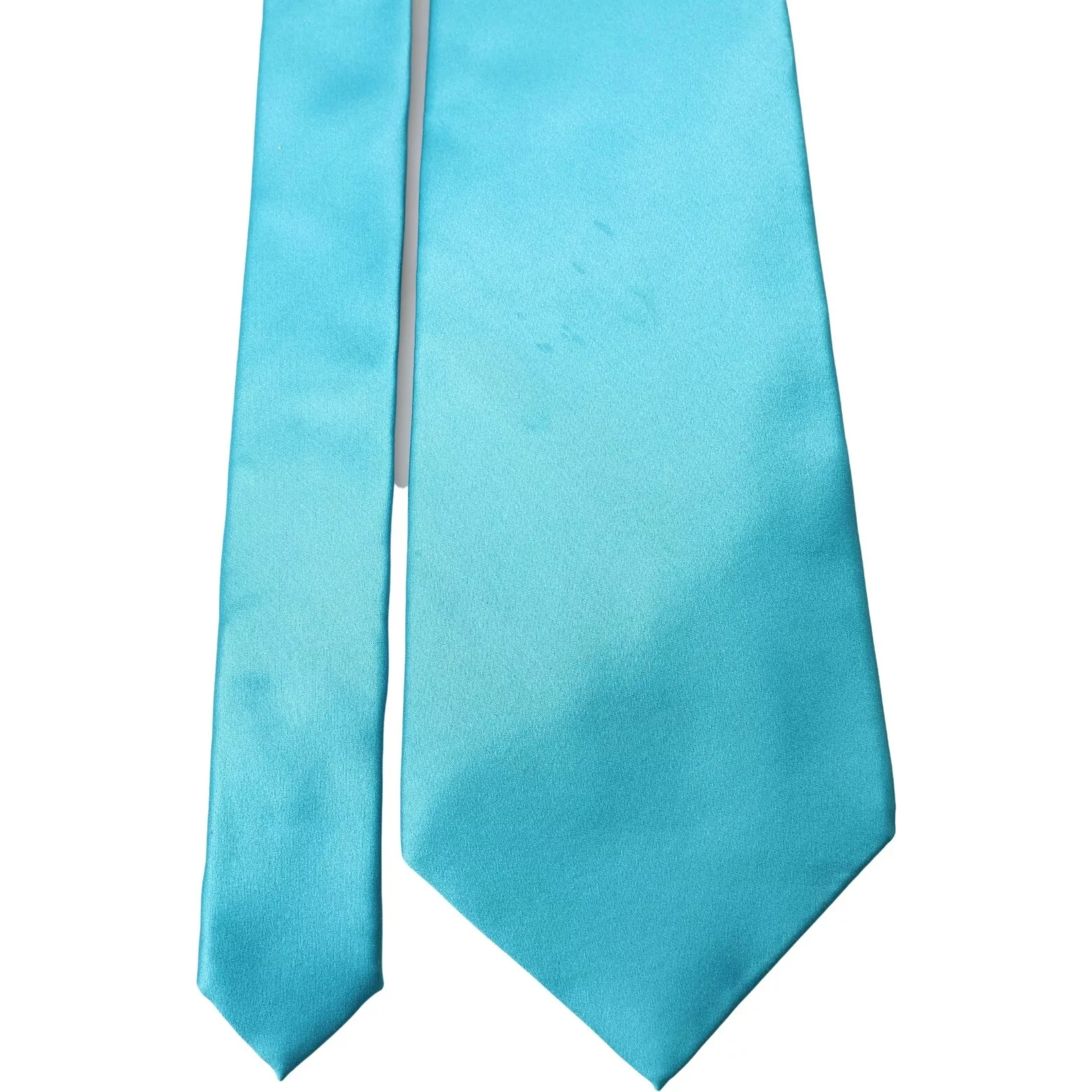 Light Blue 100% Silk Wide Mens Necktie