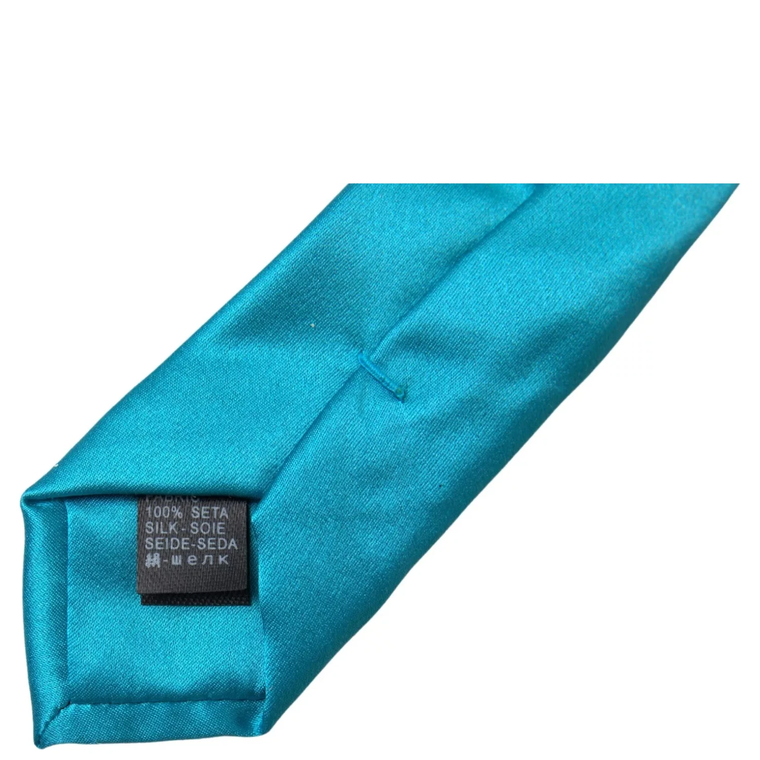 Light Blue 100% Silk Wide Mens Necktie