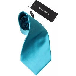 Light Blue 100% Silk Wide Mens Necktie
