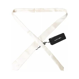 Off White Satin Silk Classic Men Necktie