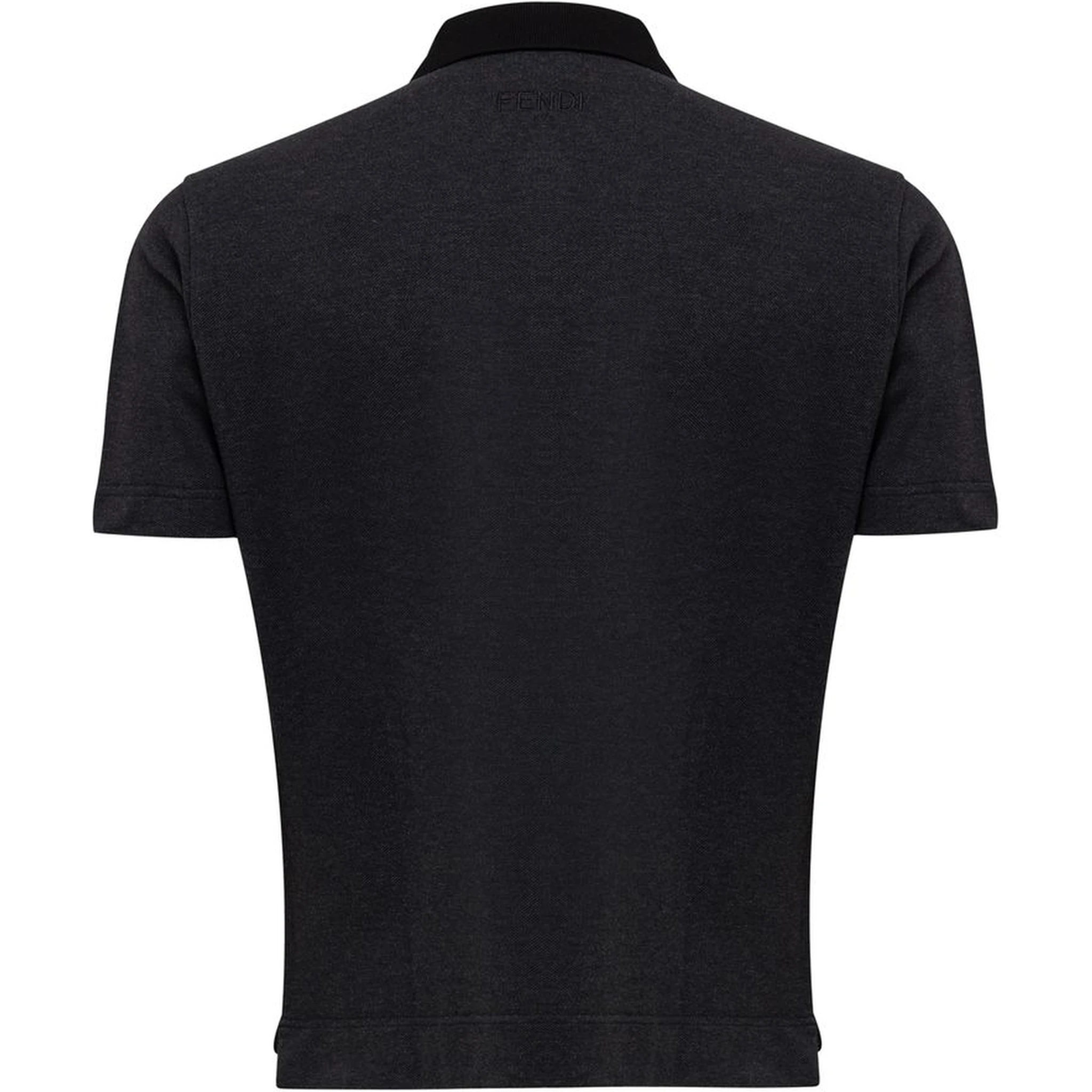 Black Cotton Polo Shirt