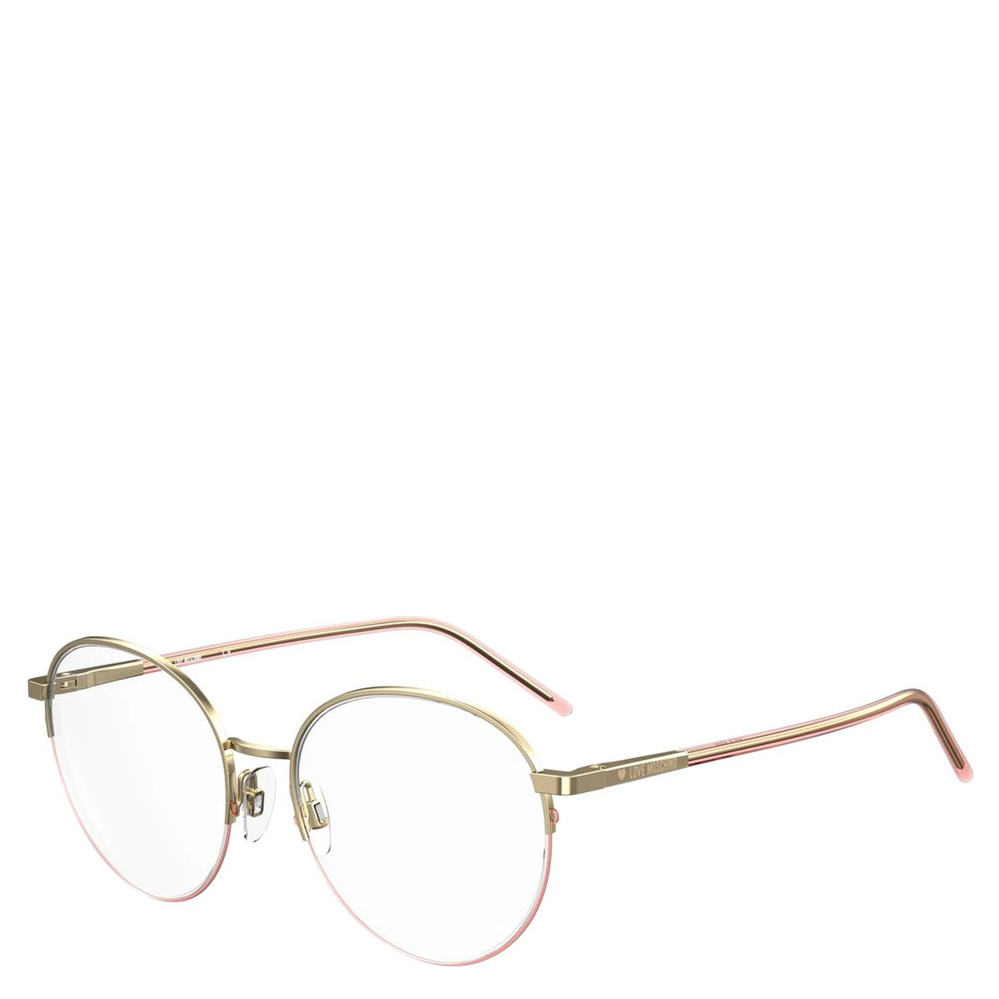 نظارات معدنية بلون الذهب الوردي (إطارات)