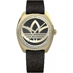 Black Leather Dress Watch