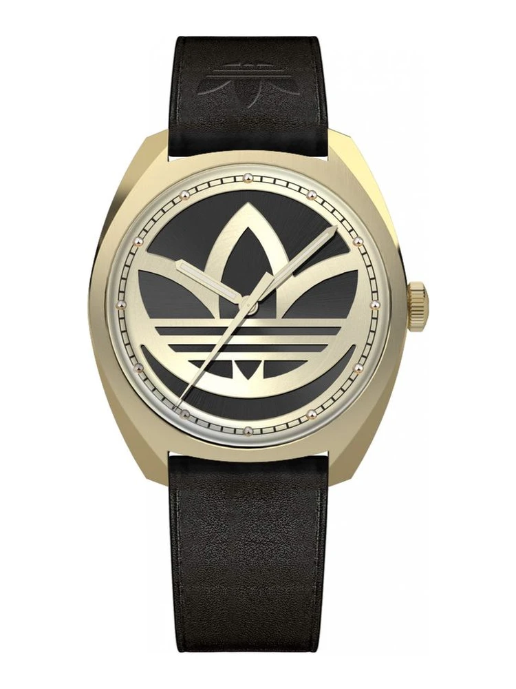 ساعة يد رسمية من الجلد الأسود