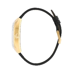 Black Leather Dress Watch