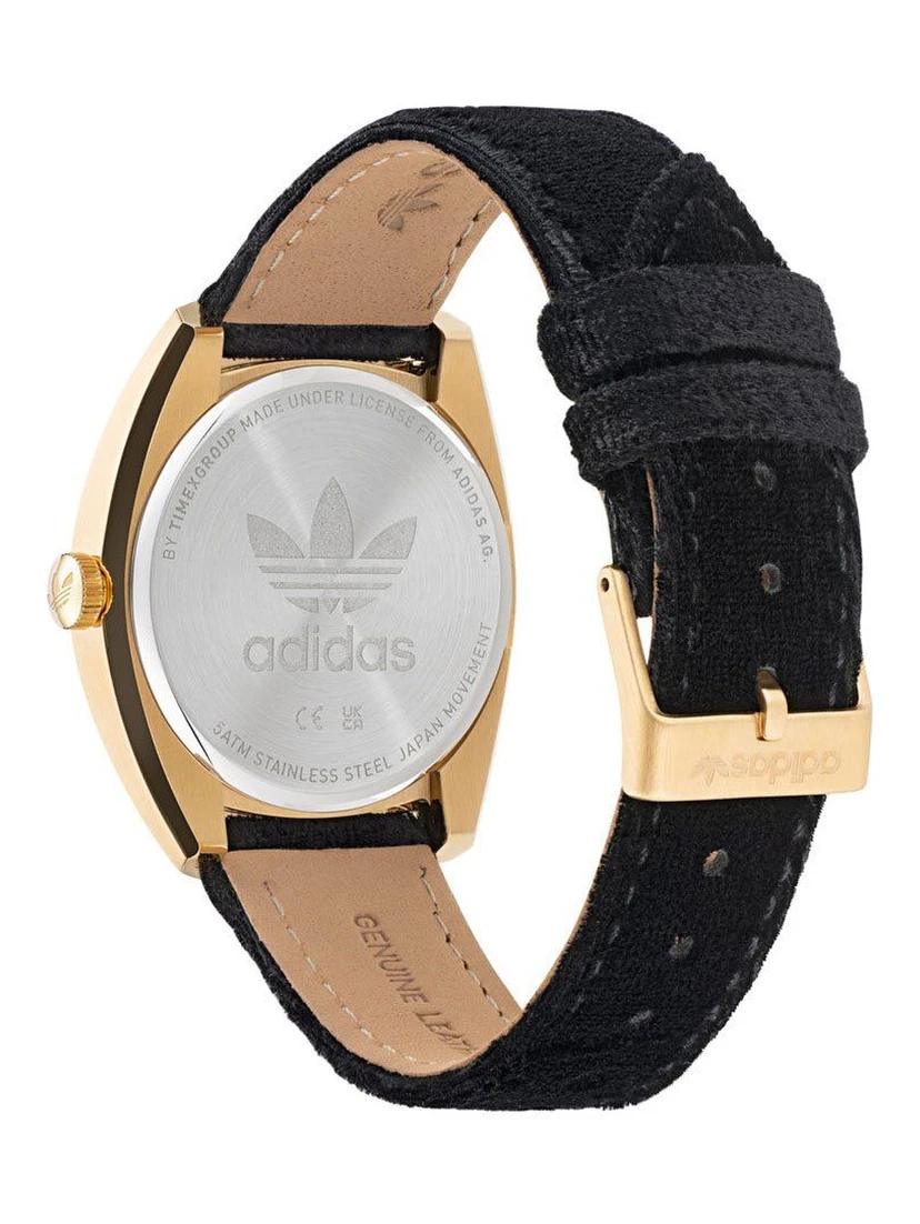 ساعة يد رسمية من الجلد الأسود