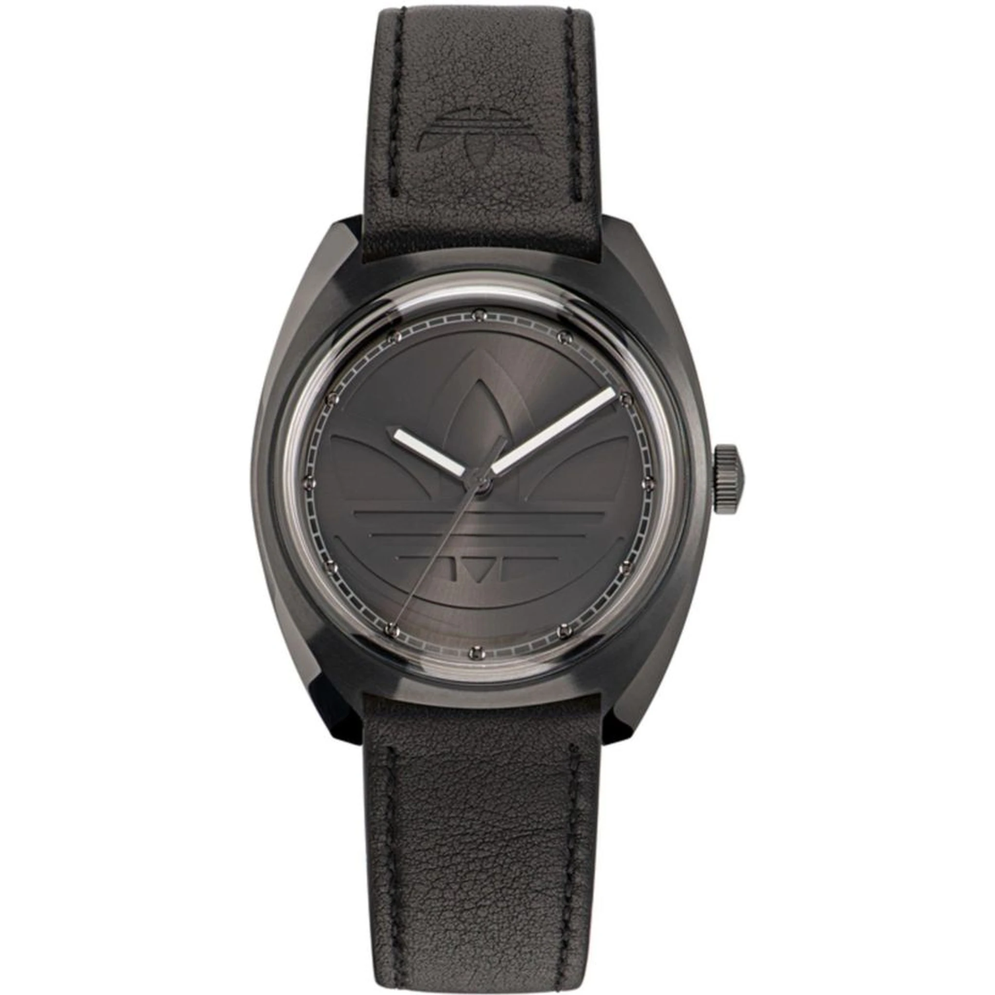 Black Leather Dress Watch