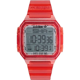 Red Resin Digital Watch