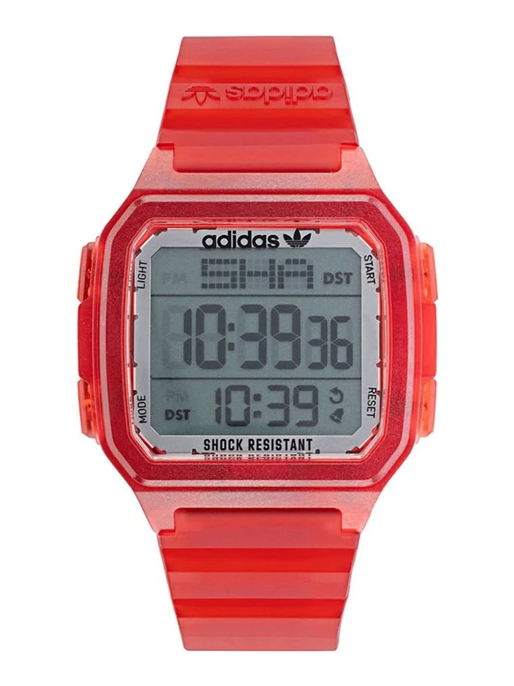 Red Resin Digital Watch