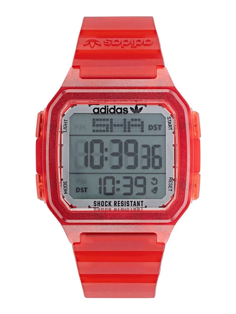 Red Resin Digital Watch