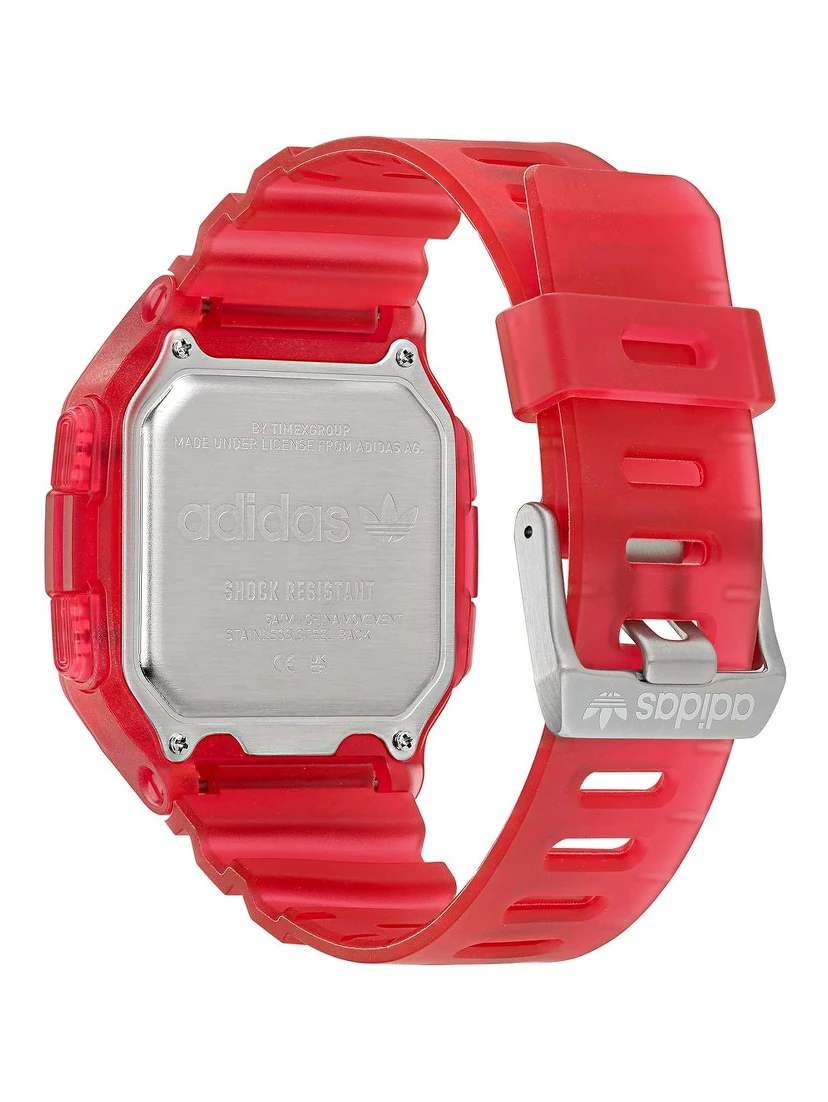 Red Resin Digital Watch