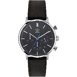 Black Leather Dress Watch