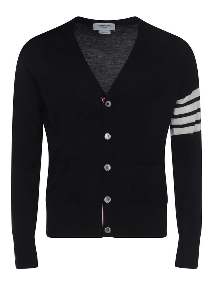 Blue Fleece Wool Cardigan