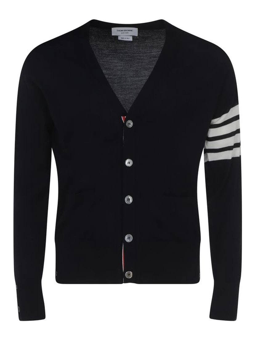 Blue Fleece Wool Cardigan