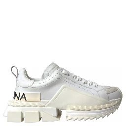 White Leather Super Queen Women Sneakers