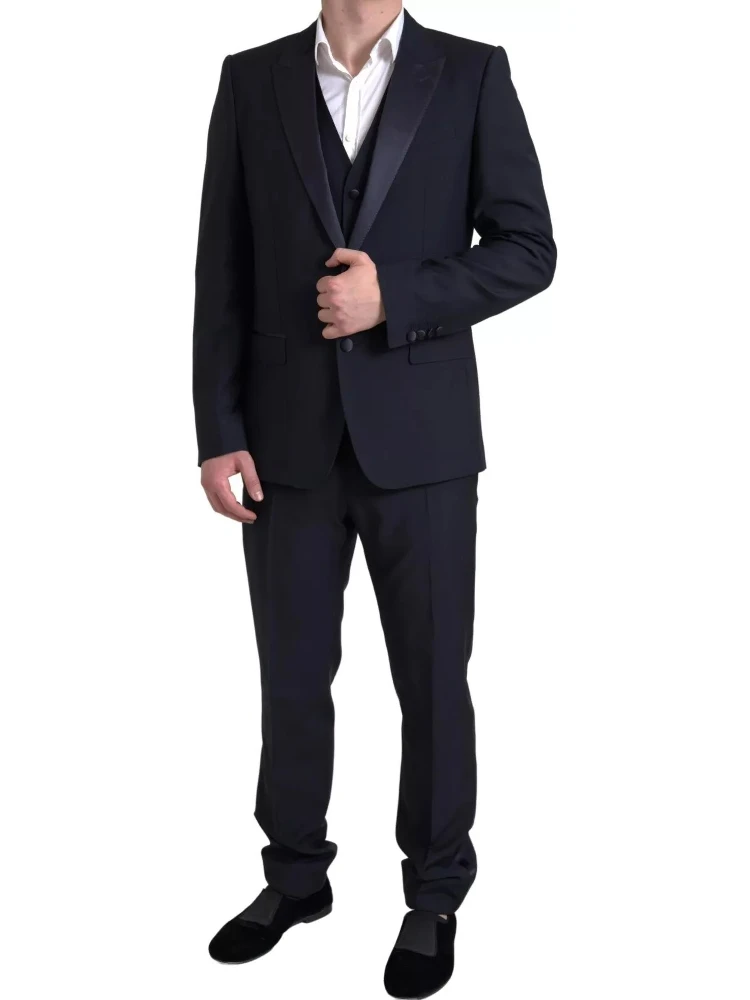 Black 3 Piece Single Breasted MARTINI Suit
