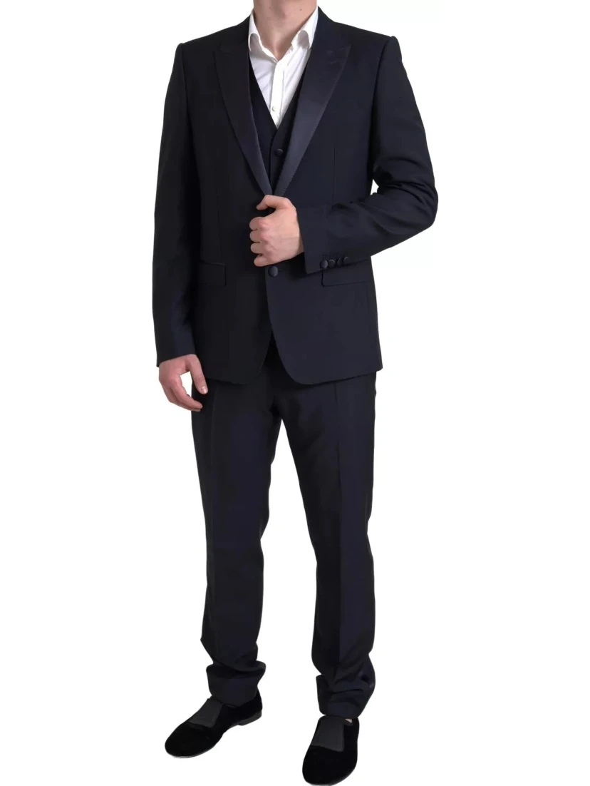 Black 3 Piece Single Breasted MARTINI Suit