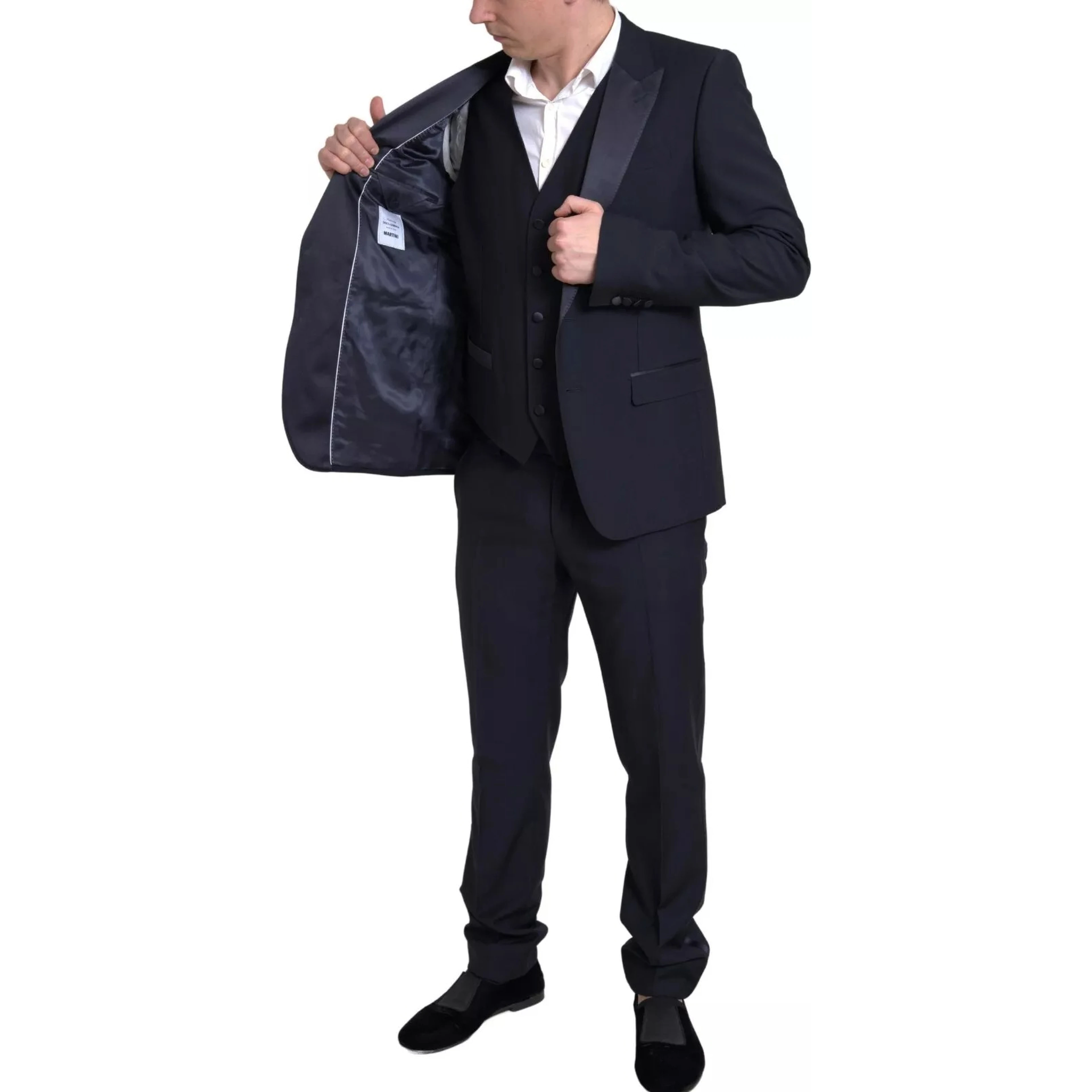 Black 3 Piece Single Breasted MARTINI Suit