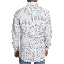 Black White Polka Dots Dress Shirt