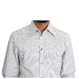 Black White Polka Dots Dress Shirt