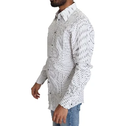 Black White Polka Dots Dress Shirt