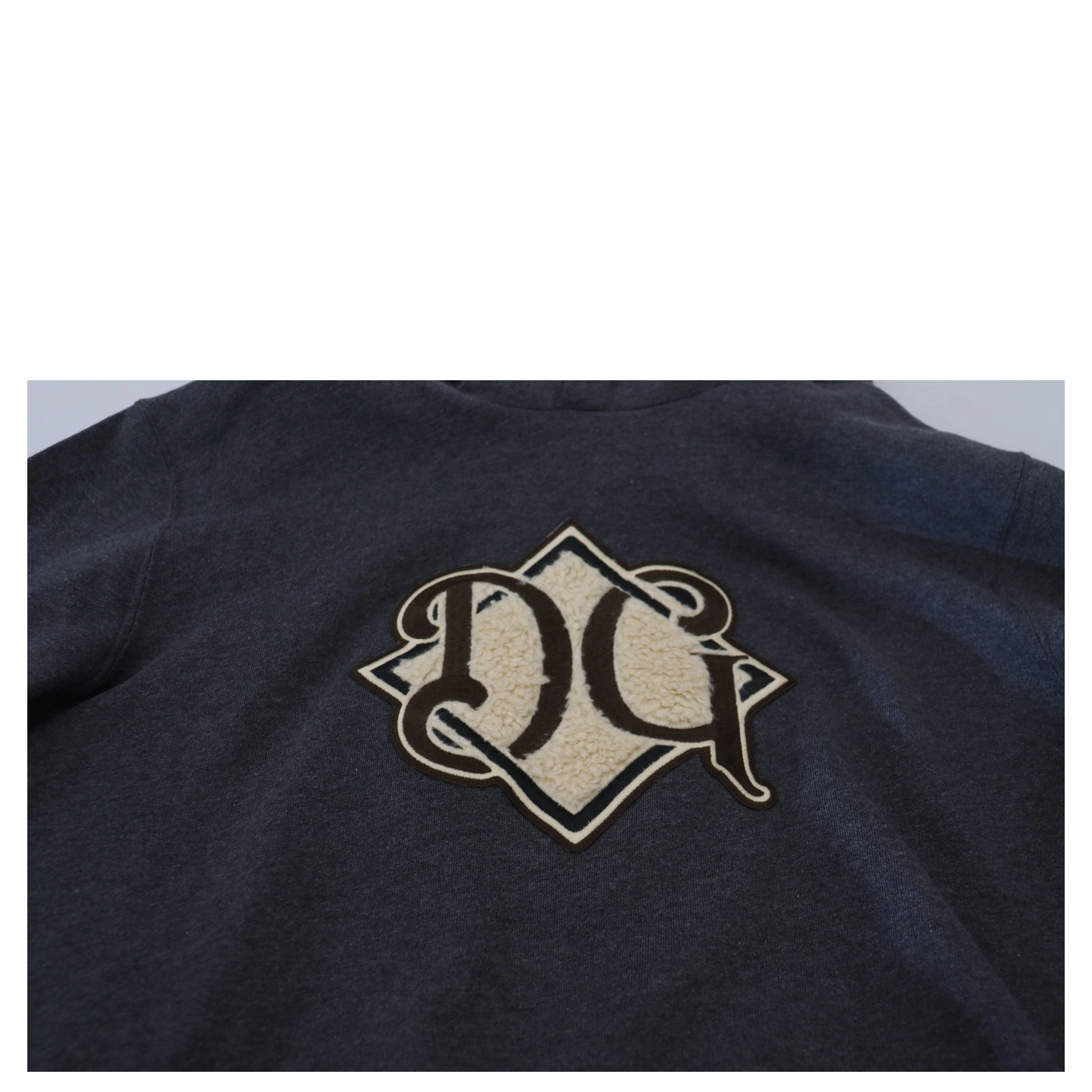Gray Logo Cotton Hooded Sweatshirt Sweater