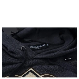 Gray Logo Cotton Hooded Sweatshirt Sweater