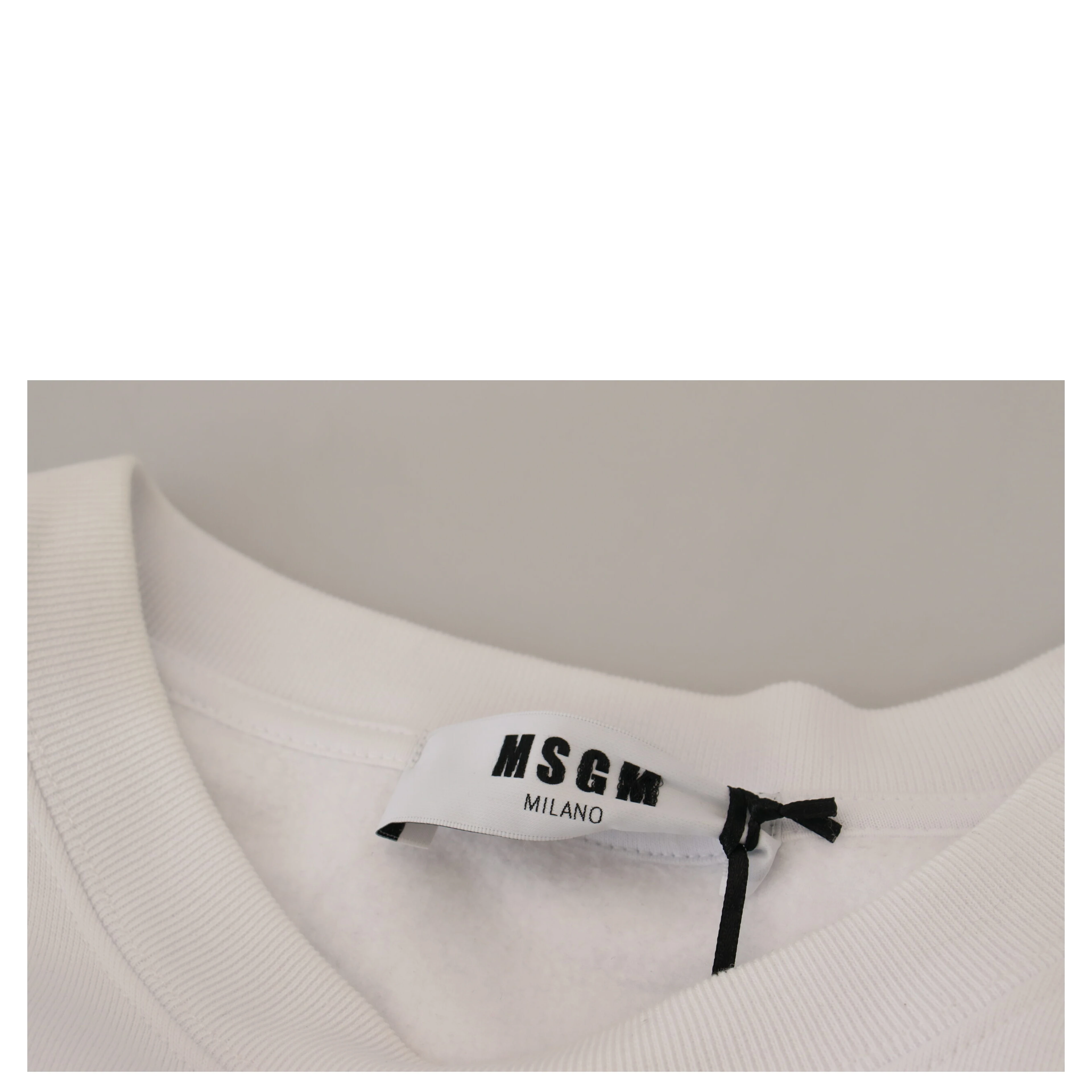 White Cotton Crewneck Pullover Sweatshirt Sweater
