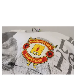 White Cotton Crewneck Pullover Sweatshirt Sweater