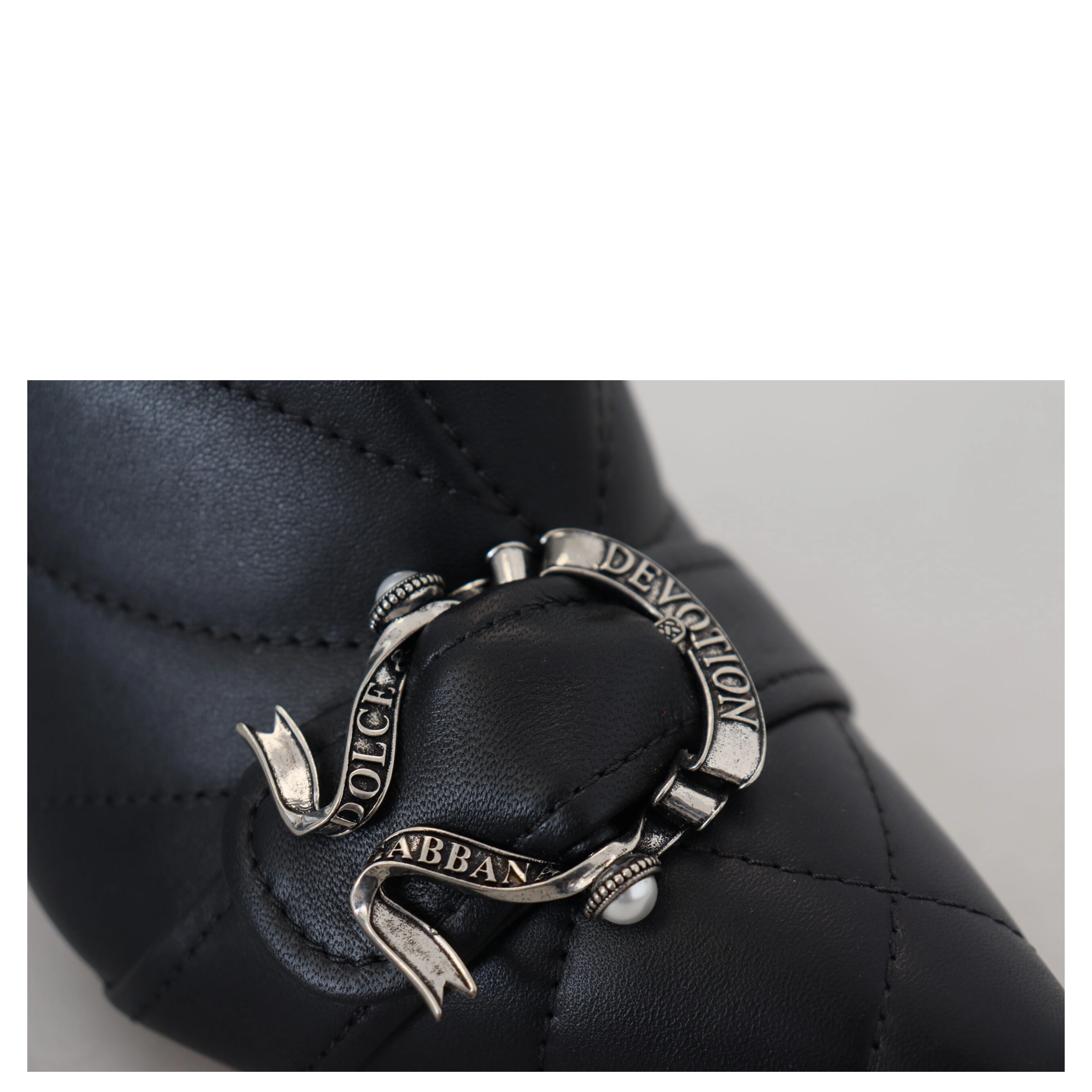Black Devotion Quilted Buckled Ankle Boots Shoes