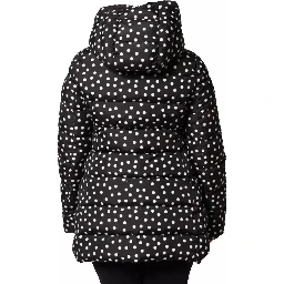 Black Polyester Hooded Reversible Jacket