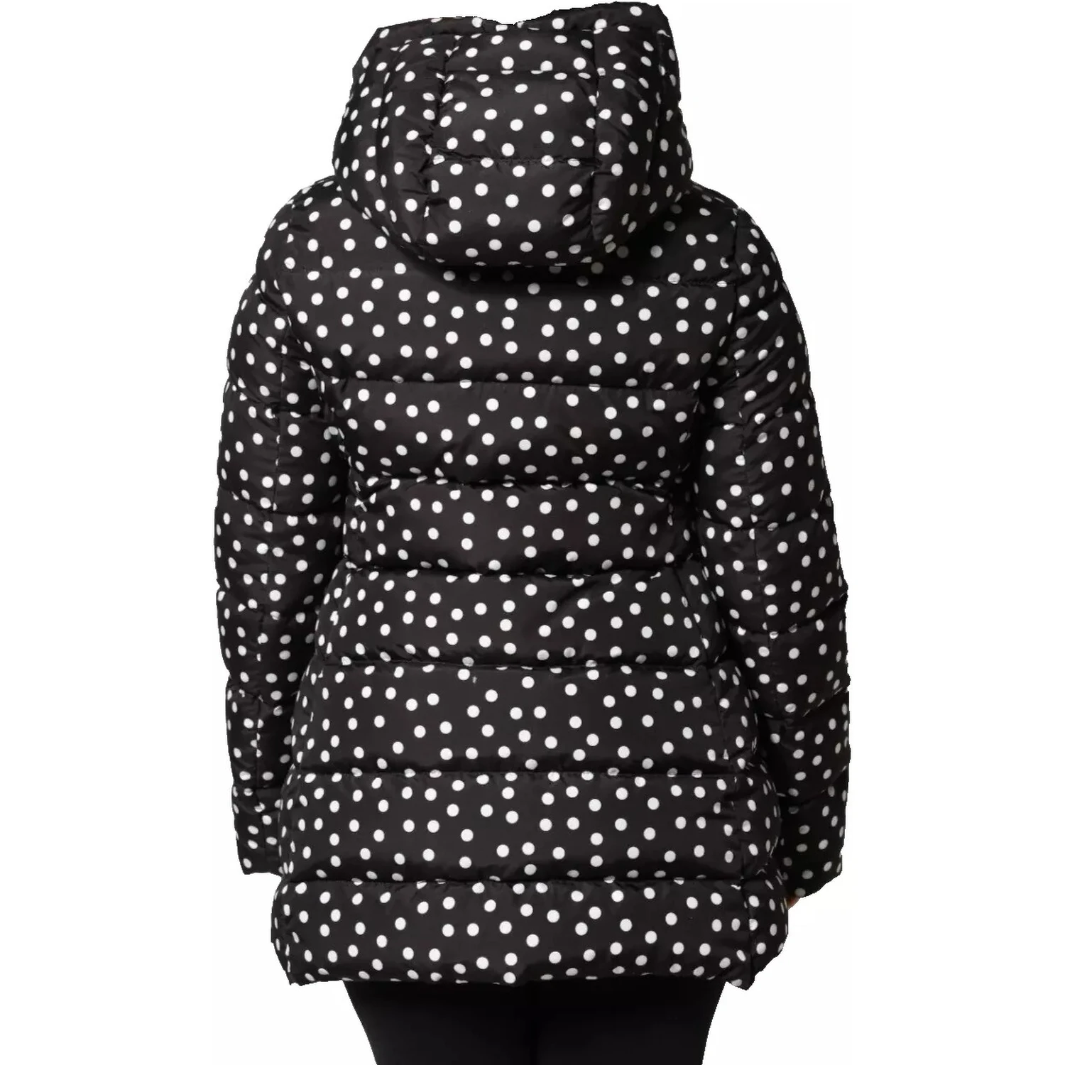 Black Polyester Hooded Reversible Jacket
