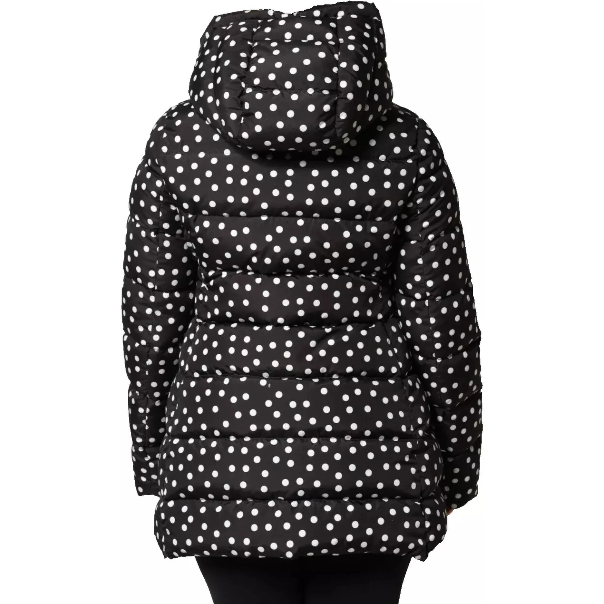 Black Polyester Hooded Reversible Jacket