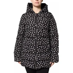 Black Polyester Hooded Reversible Jacket