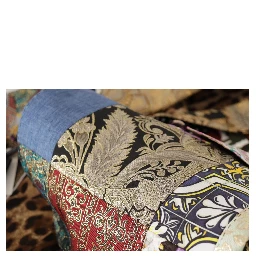 Multicolor Double-Breasted Patchwork Jacquard Blazer Jacket