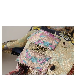 Multicolor Double-Breasted Patchwork Jacquard Blazer Jacket