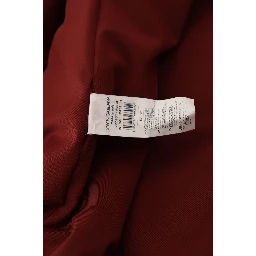 Red Wool Double Breasted Coat Jacket