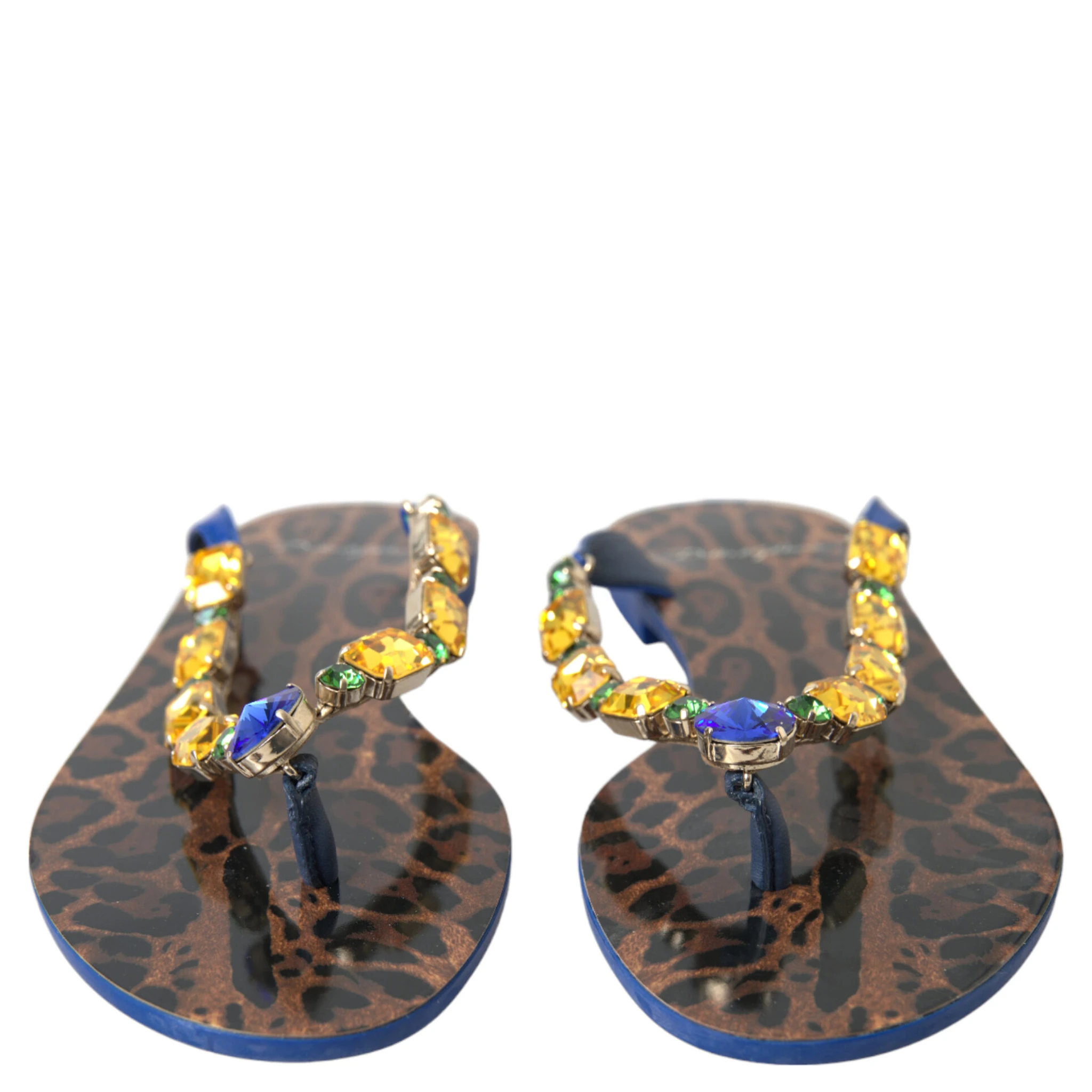 Blue Crystals Flats Sandals Beachwear Shoes