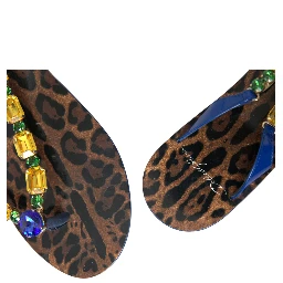 Blue Crystals Flats Sandals Beachwear Shoes